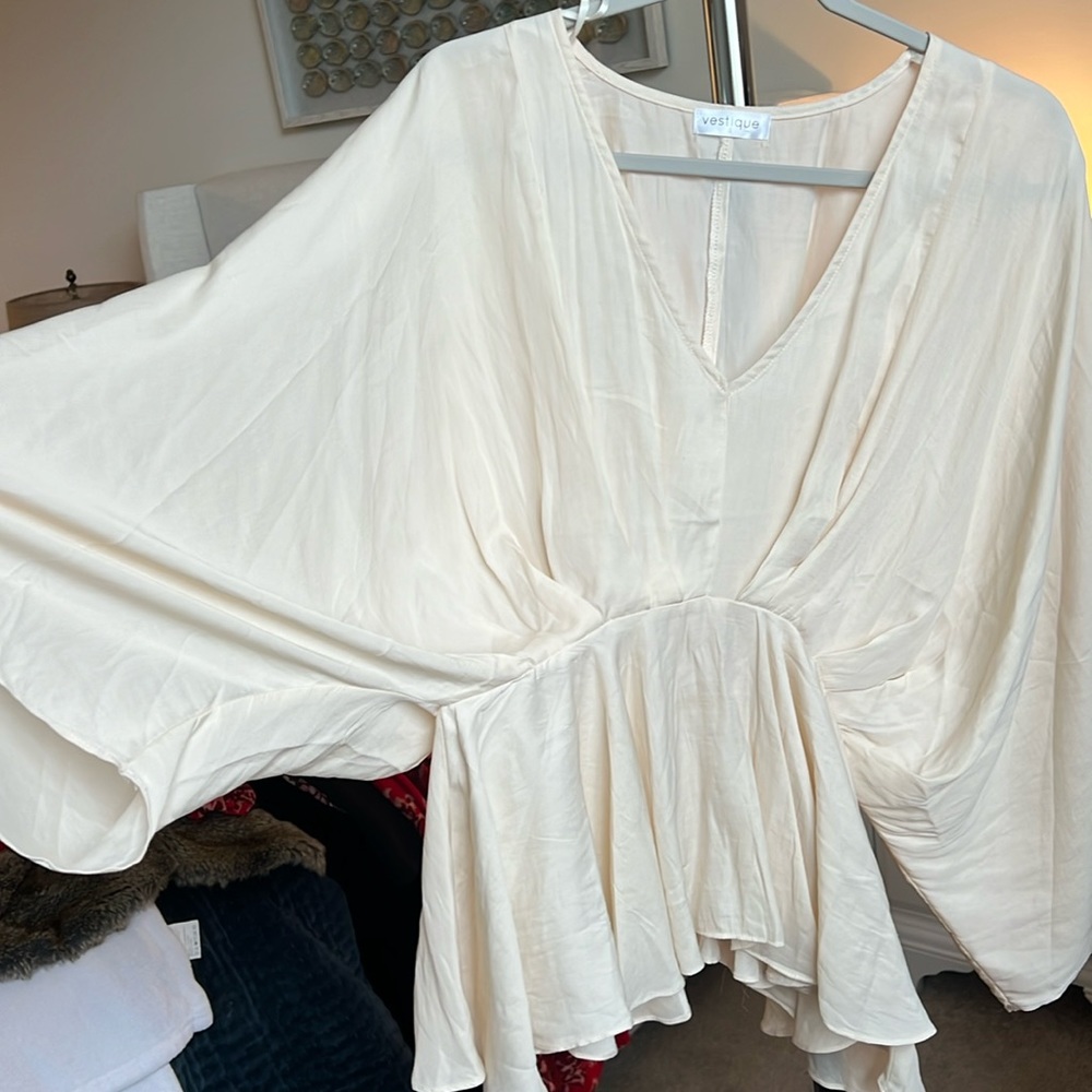 White Flowy Blouse